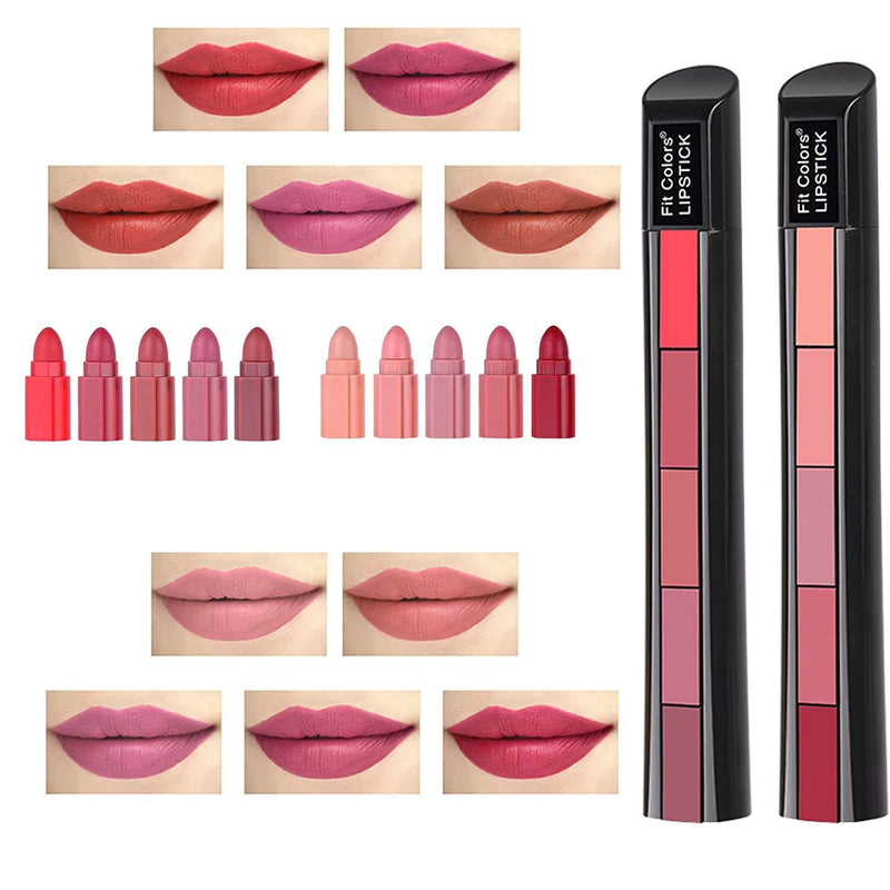 5 in 1 Lipstick™ - Matte Lipstick Kit | 1+1 GRATIS