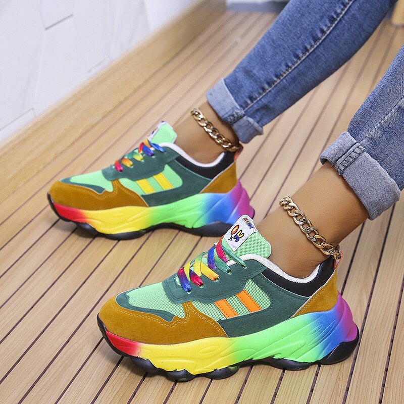 Callie™ | Rainbow ortopædiske sneakers