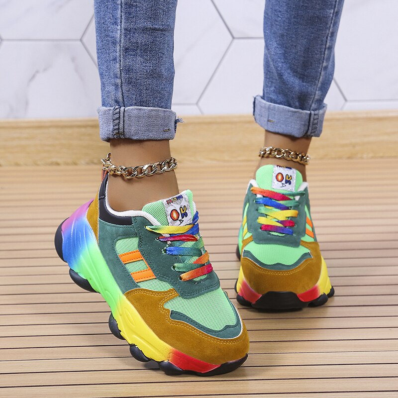 Callie™ | Rainbow ortopædiske sneakers