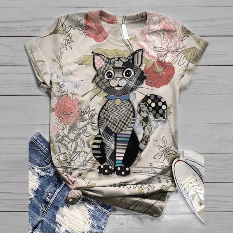 Cartoon T-shirt - Cat